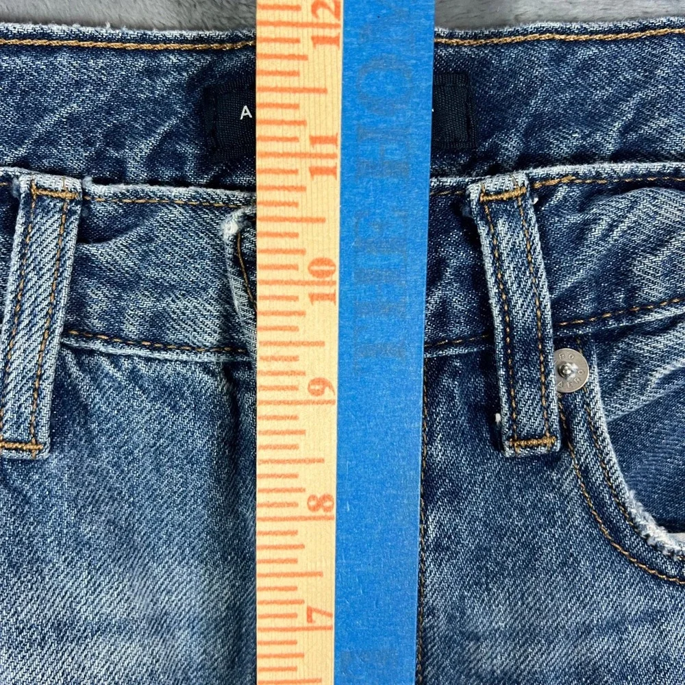 AEROPOSTALE Skater Jeans Womens 6R Blue Distressed Low Rise Wide Leg 90s Casual